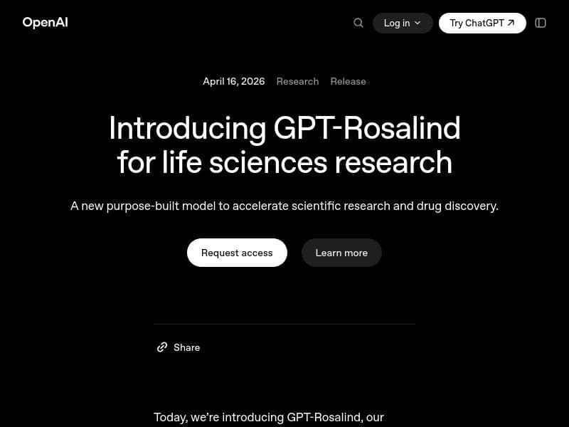 GPT‑Rosalind