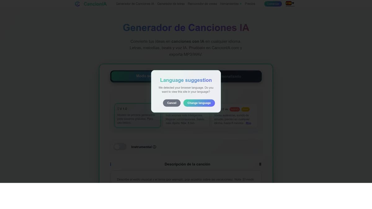 Cancion IA – Generador de Música Gratis